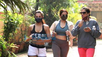 Photos: Malaika Arora and Kubbra Sait spotted at Diva yoga in Bandra