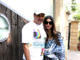Photos: Mouni Roy snapped with Mukesh Chhabra in Bandra