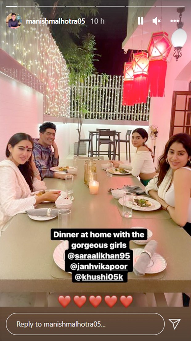 Rekha, Sara Ali Khan, Janhvi Kapoor and Khushi Kapoor attend Manish Malhotra's Diwali dinner Rekha, Sara Ali Khan, Janhvi Kapoor and Khushi Kapoor attend Manish Malhotra's Diwali dinner
