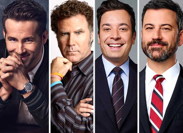 Ryan Reynolds and Will Ferrell switch places to pull a prank on Jimmy Fallon and Jimmy Kimmel