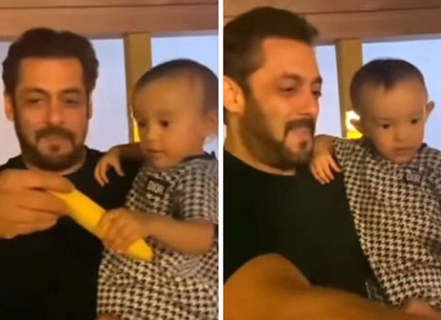 Salman Khan’s niece Ayat gets excited, cheers delightfully as they feed the monkey together Salman Khan’s niece Ayat gets excited, cheers delightfully as they feed the monkey together