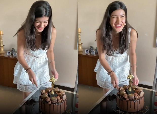 Sanjay Kapoor shares a video of Shanaya Kapoor as she giggles while cutting her Oscar themed birthday cake, watch