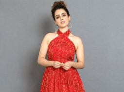 Sanya Malhotra glows in a beautiful red halter neck dress worth Rs. 16,500
