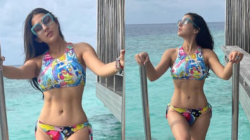 Sara Ali Khan raises the temperature in printed skimpy blue bikini in Maldives, shares sizzling photos