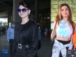Spotted: Urvashi Rautela, Sukriti Kakar and Prakriti Kakar at Mumbai Airport