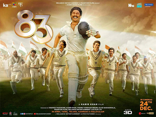 Ranveer Singh unveils new 83 poster ahead of trailer launch Ranveer Singh unveils new 83 poster ahead of trailer launch