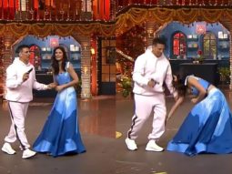 “Ye hai respect for seniors”, says Akshay Kumar as Katrina Kaif touches his feet after he complains about her to Kapil Sharma