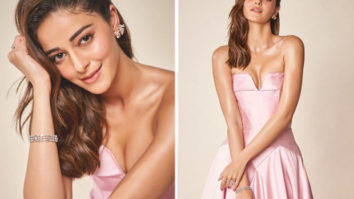 Ananya Panday looks elegant in strapless plunging neckline pink gown by Naeem Khan for Filmfare OTT Awards 