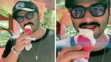 Arjun Kapoor enjoys ice cream in a video from the Maldives, Malaika Arora cutely wipes it off his nose. Watch