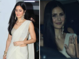 Bride-to-be Katrina Kaif looks ethereal in white and silver Arpiya Mehta saree worth Rs. 54,000 as she visits Vicky Kaushal’s residence