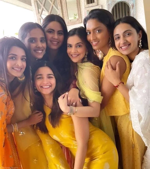 Bridesmaid Alia Bhatt looks stunning in yellow at pre-wedding festivities with her gang 