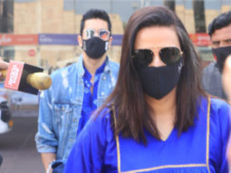 Katrina Kaif-Vicky Kaushal Wedding: Close friends of bride and groom Neha Dhupia and Angad Bedi arrive at Jaipur airport to begin festivities 