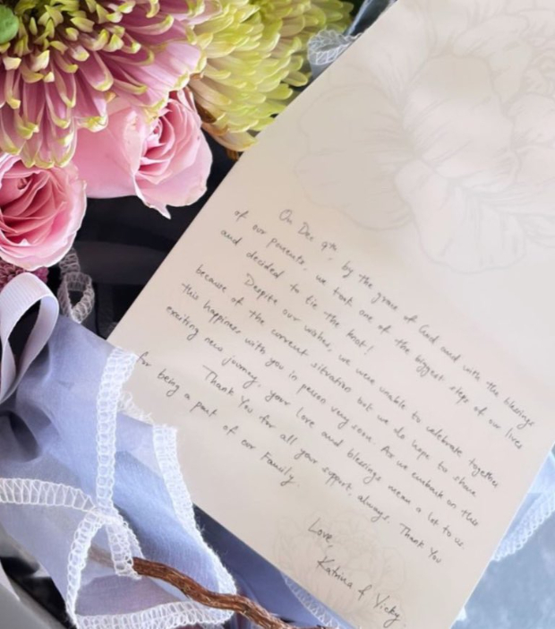 Katrina Kaif and Vicky Kaushal send gift hampers with a thoughtful note to people whom they could not invite for the wedding
