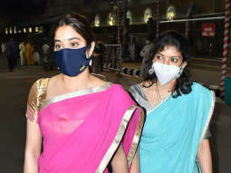 Janhvi Kapoor visits Tirupati to seek blessings, opts for traditional South Indian half-saree