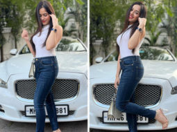 Jannat Zubair poses with a swanky Jaguar, see photos