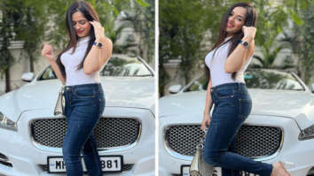 Jannat Zubair poses with a swanky Jaguar, see photos