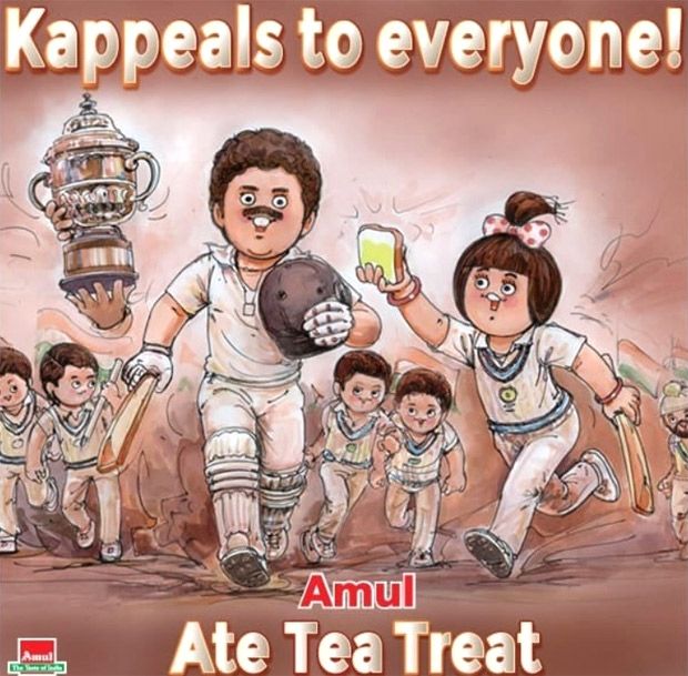 "Kappeals to everyone" - says Amul as it celebrates Ranveer Singh starrer 83 "Kappeals to everyone" - says Amul as it celebrates Ranveer Singh starrer 83