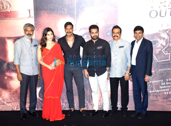 Photos: Ajay Devgn, Jr NTR, and Alia Bhatt at the trailer launch of RRR