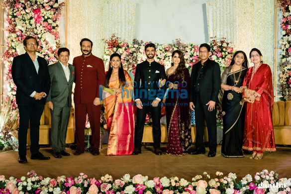 photos celebs grace milind gunajis son abhishek gunaji and radha patils wedding in mumbai 5