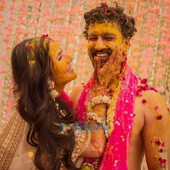 Photos: Katrina Kaif and Vicky Kaushal snapped at their Haldi ceremony Photos: Katrina Kaif and Vicky Kaushal snapped at their Haldi ceremony