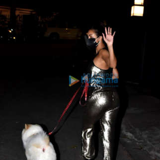 Photos: Malaika Arora spotted with her pet in Bandra