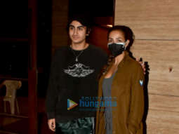 Photos: Malaika Arora with son Arhaan Khan and Amrita Arora spotted at their mom’s house in Bandra