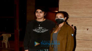 Photos: Malaika Arora with son Arhaan Khan and Amrita Arora spotted at their mom’s house in Bandra