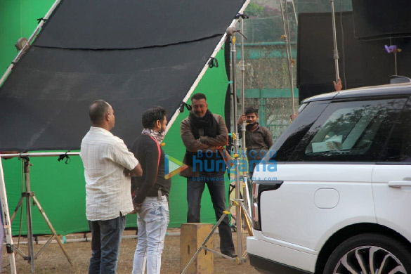 Photos: Sanjay Dutt spotted at shoot location in Bandra