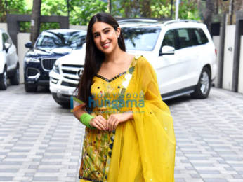 Photos: Sara Ali Khan spotted promoting Atrangi Re at T-Series office