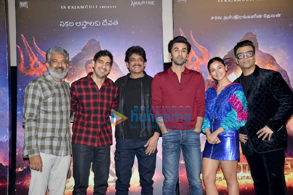 Photos: Team Brahmastra with S.S. Rajamouli in Hyderabad