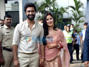 Photos: Vicky Kaushal and Katrina Kaif snapped at Kalina airport