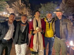 Ali Fazal captured with Gerard Butler in a fun moment on the sets of Kandahar