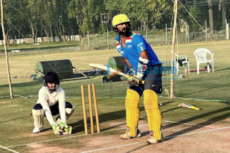 On the sets of the movie Mr And Mrs Mahi