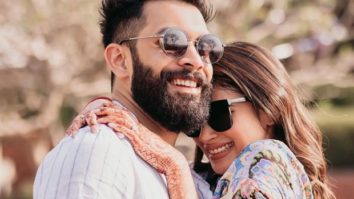 Newlyweds Mouni Roy and Suraj Nambiar are all smiles and in love at their post-wedding pool party; see pics