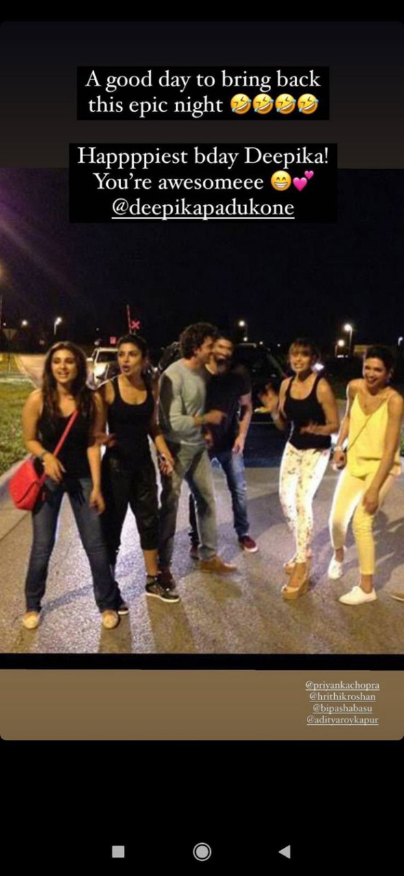 Parineeti Chopra shares major throwback picture of fun night out with Deepika Padukone, Priyanka Chopra, Hrithik Roshan, Aditya Roy Kapur
