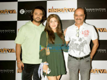 Photos: Aashiesh Sharrma, Sonarika Bhadori, Anup Jalota and others at the special screening of Karan Razdan's film Hindutva