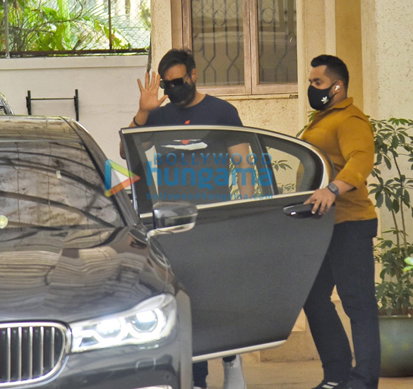 Photos: Ajay Devgn spotted outside a dubbing studio in Juhu