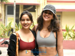 Photos: Neha Sharma and Aisha Sharma spotted at the gym in Bandra