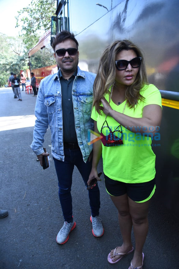 photos rakhi sawant and ritesh singh snapped on sets of bigg boss 4