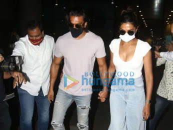 Photos: Ranveer Singh and Deepika Padukone snapped at the airport