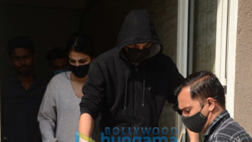 Photos: Rhea Chakraborty and brother Showik Chakraborty snapped at a clinic in Andheri