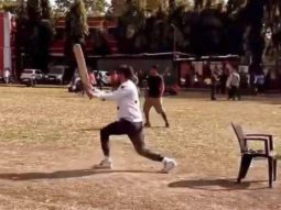 Vicky Kaushal enjoys playing cricket with the crew on the sets of his next film in Indore, watch video