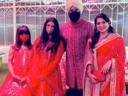 Aishwarya Rai Bachchan, Aaradhya Bachchan, and Abhishek Bachchan keep it regal red at Anmol Ambani’s wedding