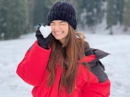 Anushka Sen spends her valentines day playing with snow in Kashmir
