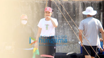 Photos: Anushka Sharma snapped while training for her role as Jhulan Goswami in the film Chakda Xpress Photos: Anushka Sharma snapped while training for her role as Jhulan Goswami in the film Chakda Xpress