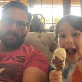 Netizens try to decode Saif Ali Khan's puzzled expression in picture with Taimur eating ice cream- Itni mehengi ice cream akele kha gaya