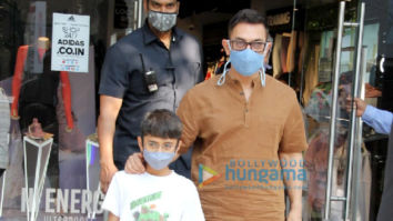 Photos: Aamir Khan snapped with his son outside a store in Bandra