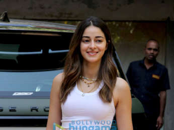Photos: Ananya Panday opts for an all-white outfit paired with a yellow handbag as she gets clicked in Santacruz