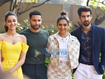 Photos: Deepika Padukone, Siddhant Chaturvedi, Ananya Panday, Dhairya Karwa spotted promoting their film Gehraiyaan