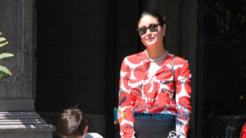 Photos: Kareena Kapoor Khan snapped sporting a chic patterned top with palazzo pants along with son Taimur Ali Khan and others at Randhir Kapoor’s residence